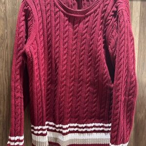 Tommy Hilfiger Red Cable Knit Sweater size medium.